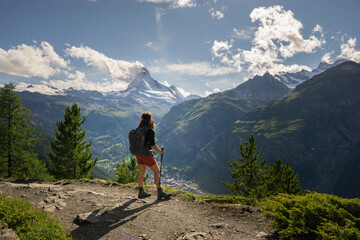 Hiker matterhorn landscape © ChemaVelasco