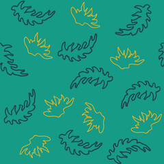 Green background leaves seamless pattern for modern day printing