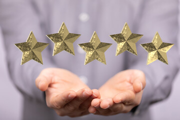 excellent service and best customer experience or good client , business man showing thumb up
