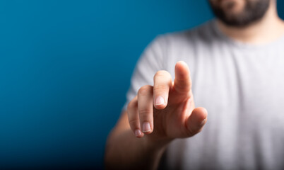 Businessman pointing his finger.