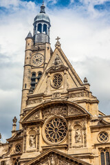 St Etienne du Mont Facade Church Paris France