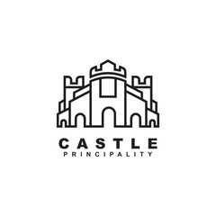 Castle logo template design vector icon illustration