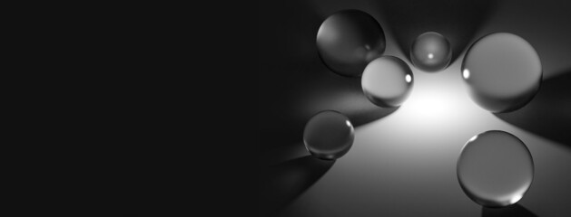 Abstract background with colorful multicolored glass balls