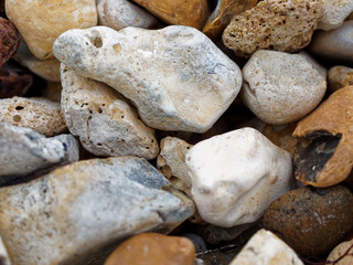 Macro of Stones on Whitstable Beach Background Texture