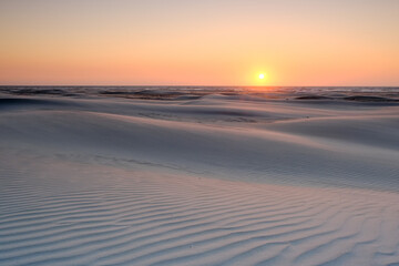 Fototapeta na wymiar Gorgeous Sunset on the Coast of northern Jutland, Denmark, Europe