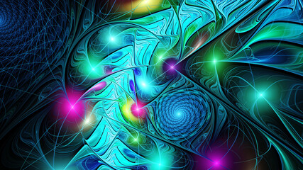 3D Abstract fractal background