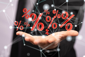 percent sign percentage icon interest rate.