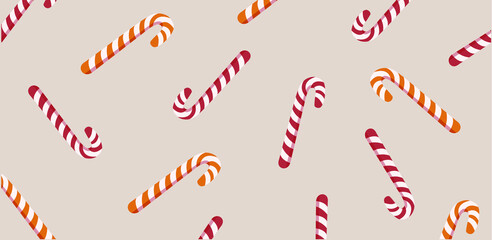 Pattern with christmas candy canes