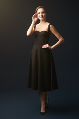 Naklejka premium refined woman in black