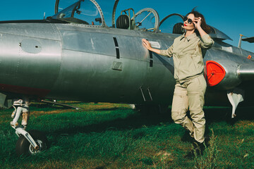 attractive pilot woman