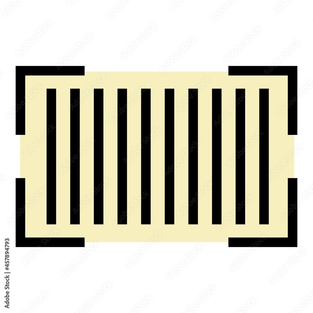 Poster barcode scan icon. outline barcode scan vector icon color flat isolated