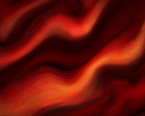 Red abstract background with liquid fluid acrylic paint 