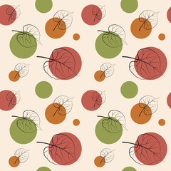 Bright autumn pattern with leaves. Autumn. Pattern. Autumn background.