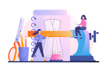 Women dressmakers concept