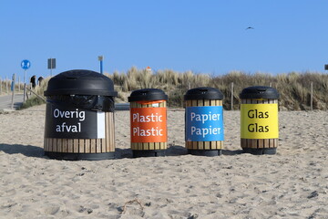 containers in the beach