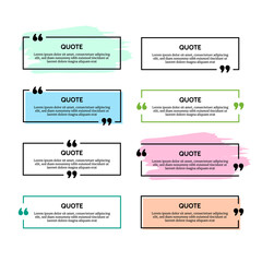 Set of quote box frames