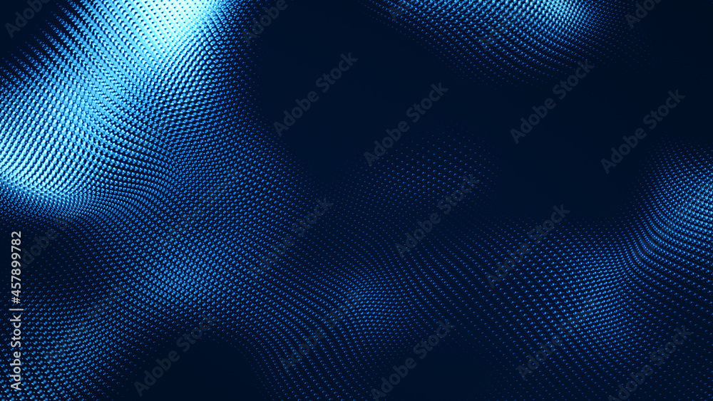 Canvas Prints abstract dot white blue wave gradient texture technology background.