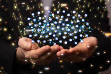 data network 3d digital info