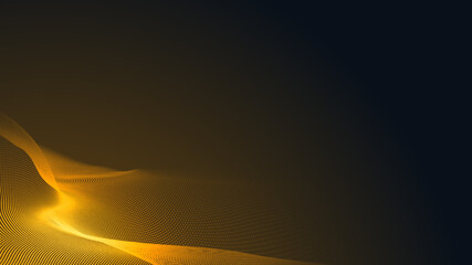 Abstract dot orange wave gradient texture technology background.