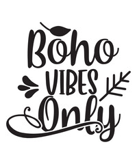 Fototapeta premium Boho SVG bundle, boho rainbow svg, hippie life svg, moon svg, hippie soul, inspirational quotes, dandelion, png, dxf, cricut, silhouette