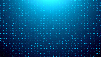 Fototapeta premium Abstract dot blue green pattern gradient texture technology background.