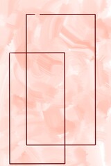 abstract red rectangle shapes on delicate peach orange watercolor gouache paint brush strokes minimalist background