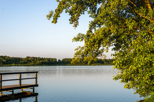 Steg Badesee Brandenburg Sommer