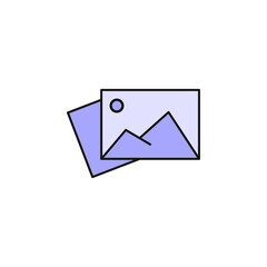 user experience image gallery icon vector