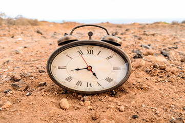 clock on sand