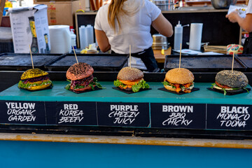 burger samples in Ljubljana on the open kitchen odprta kuhna gastronomy event
