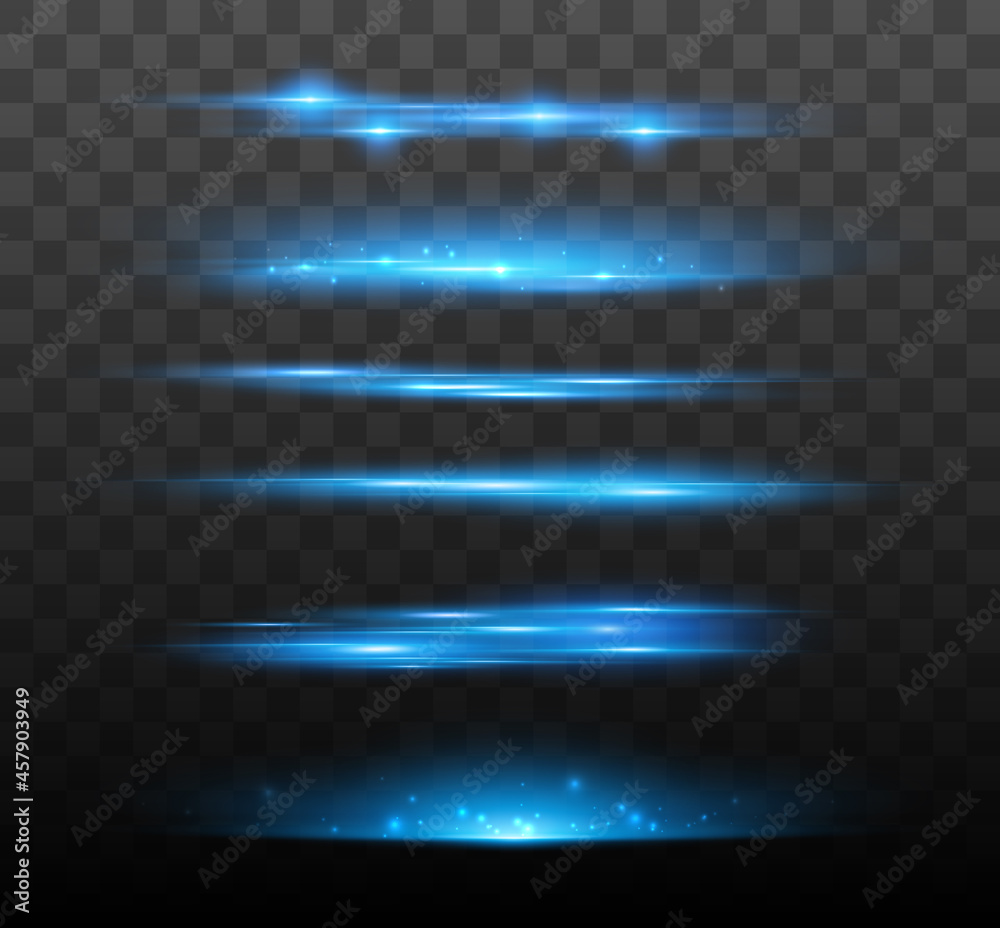 Aufkleber set of shining sparkles and lens flares. glowing lights isolated on transparent background. vector i