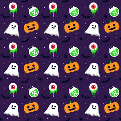 Abstract halloween pattern design background. Vector.