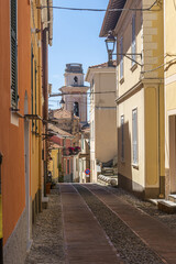 Fototapeta na wymiar Ancient houses in the historic center of Diano Castello