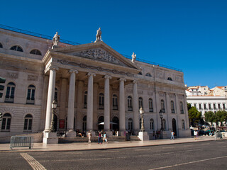 Fototapeta na wymiar Dona Maria National Theater Lisbon