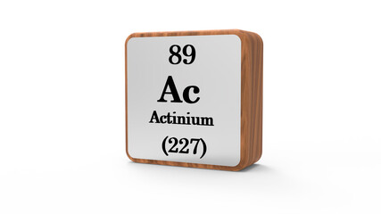 3d Actinium Sign. Stock image.	