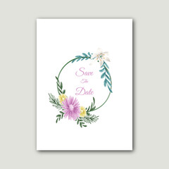 Watercolor Floral frame