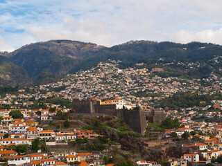 View of Pico fortress in Funchal mountains