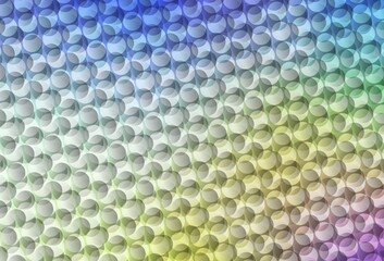 Light Multicolor vector background with bubbles.