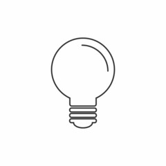 Lit Electric Light bulb illustration Isolated On White Background - Vector. Vector illustration