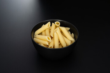 Bowl filled with noodles