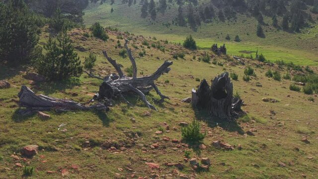 4K aerial footage to Baltses - Pindos National Park, Epirus, Greece