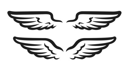 Obraz premium Wings icon design template vector isolated illustration
