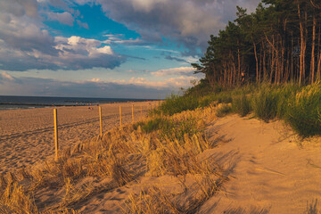 Polska piękna plaża. 