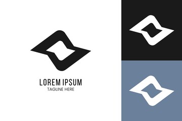 Abstract logo design in black and white. stock vector, template, icon for company