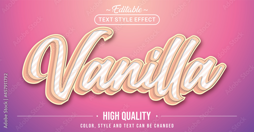 Poster Editable text style effect - Vanilla text style theme.
