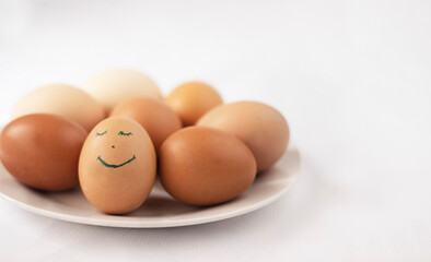An Egg with a smiley face