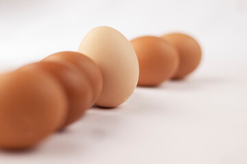 Different colors of eggs