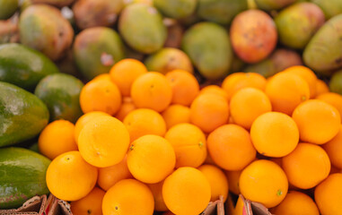 fruits and vegetables market orange 