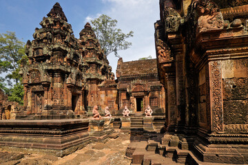 Naklejka premium Banteay Srei Khmer temple, Siem Reap, Cambodia