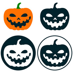 Halloween icons set. Vector pumpkins icon.